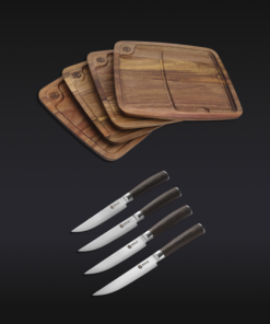 Steak Knife & Bistecca Plate Set, 8-pc (Espresso)