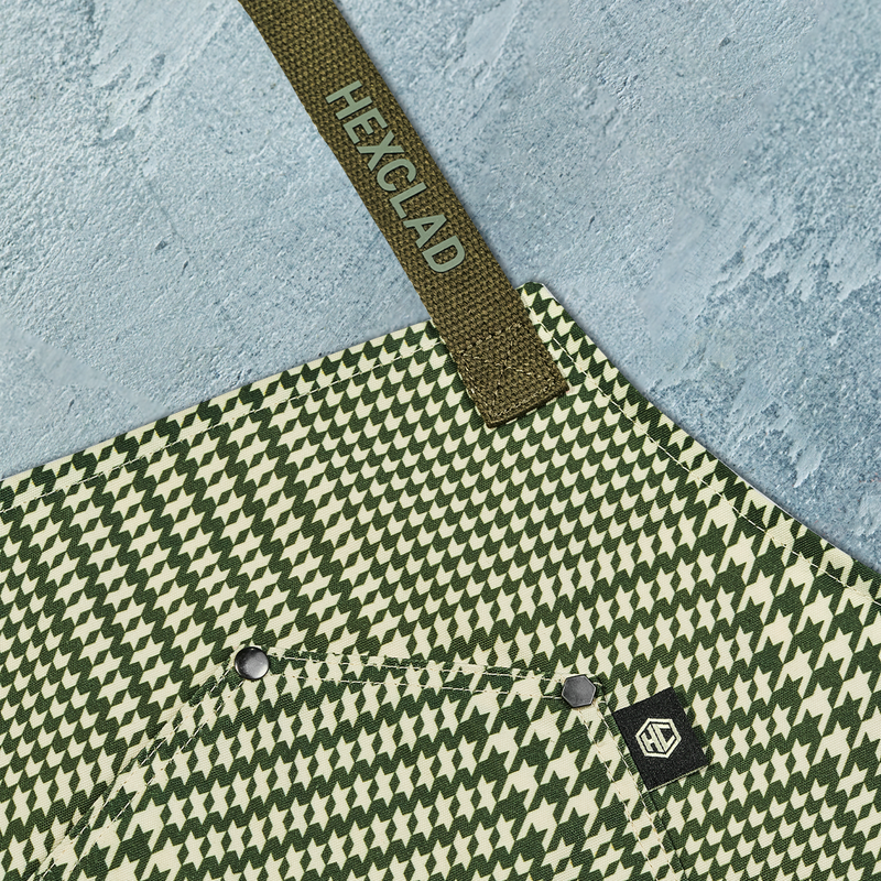 Eco Modern Apron (Houndstooth-Forest) - Image 5