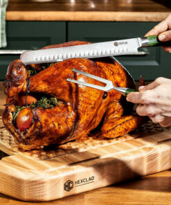 Alternative view of Damascus Steel Carving Set, 2-pc