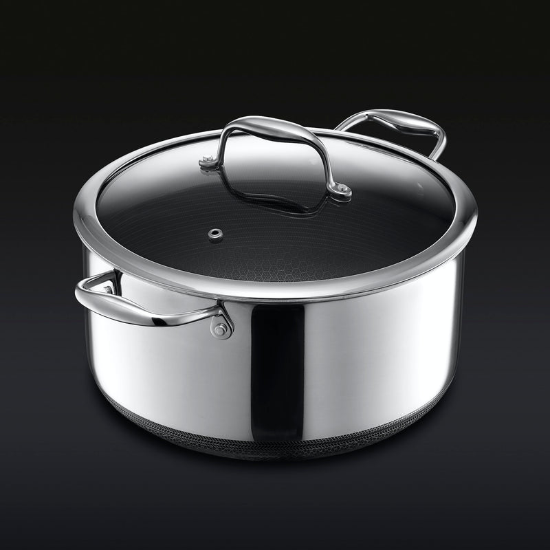Hybrid Stock Pot With Lid, 8-Qt