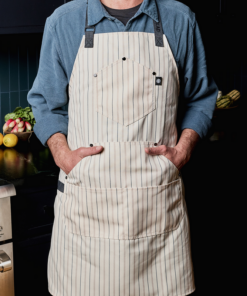Alternative view of Eco Modern Apron (Pinstripe, Cream)